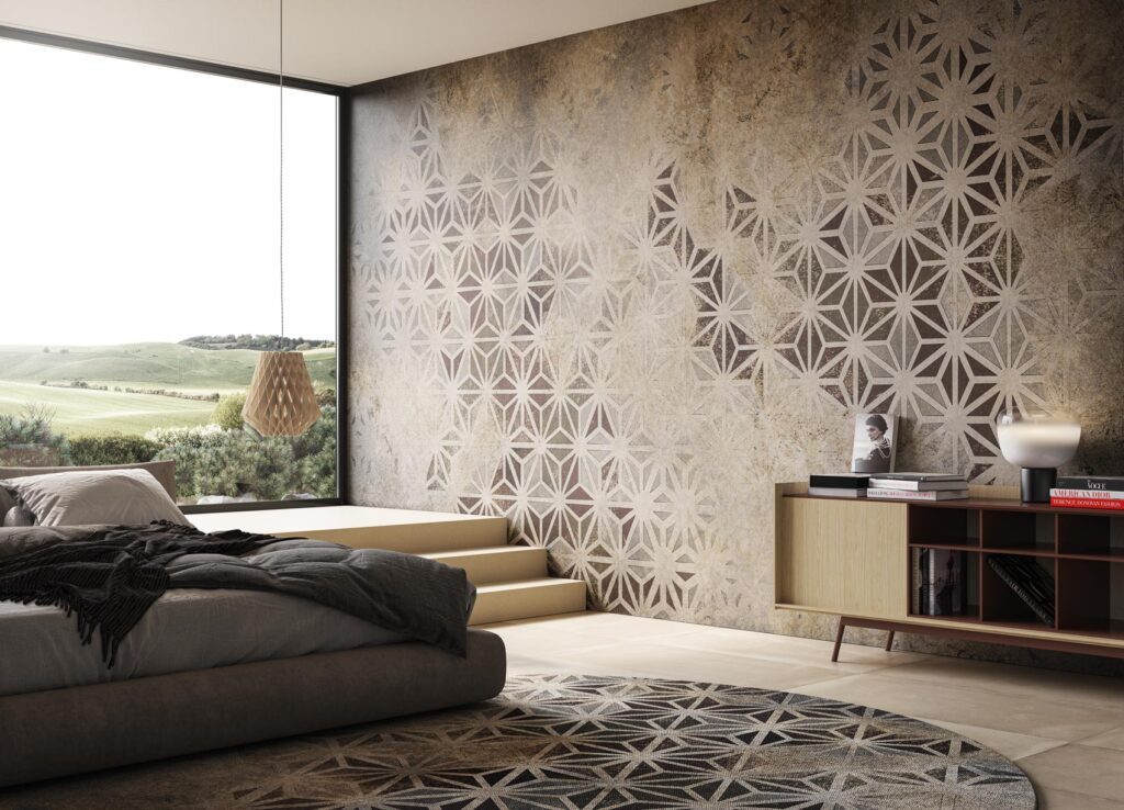 wallpaper with geometric pattern Archeo