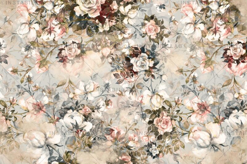wallpaper with antique roses Rose Garden variant 1