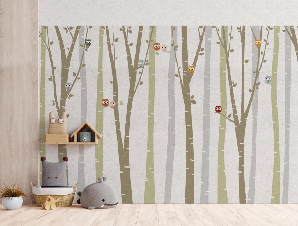 trees and owls wallpaper Anacleto