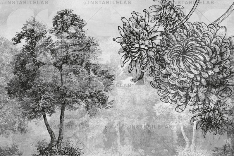 Tree wallpaper Grenoble variant 2