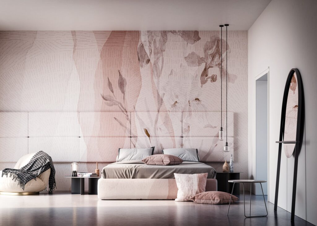 Modern floral wallpaper