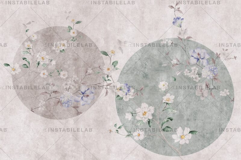 Modern floral wallpaper Intensa variant 1