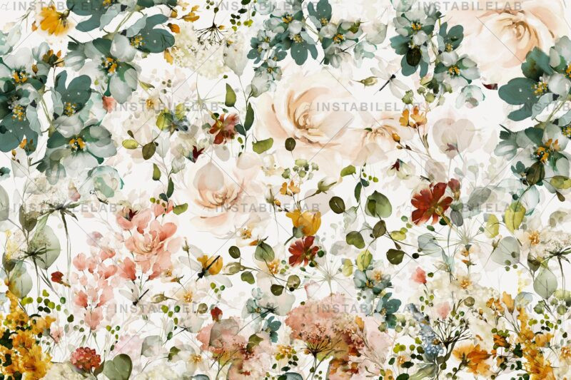 Designer flower wallpaper Jardin variant 1