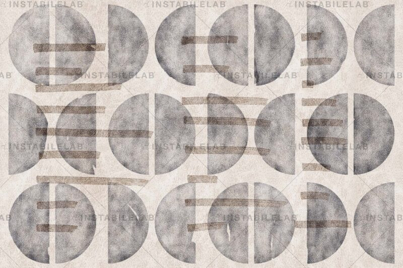 Geometrische Tapete Angy im Vintage-Stil aus dem Avenue Instabilelab-Katalog.