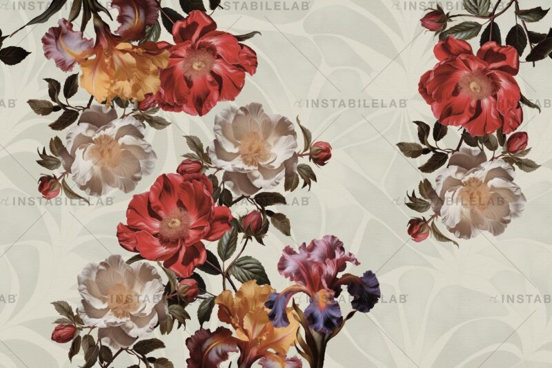 Augustin floral and artistic wallpaper from the Avenue Instabilelab catalogue.