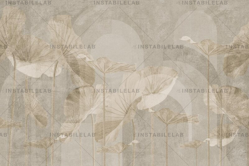 Papier peint décoratif Axel sur le thème de la nature avec des feuilles du catalogue Avenue Instabilelab.