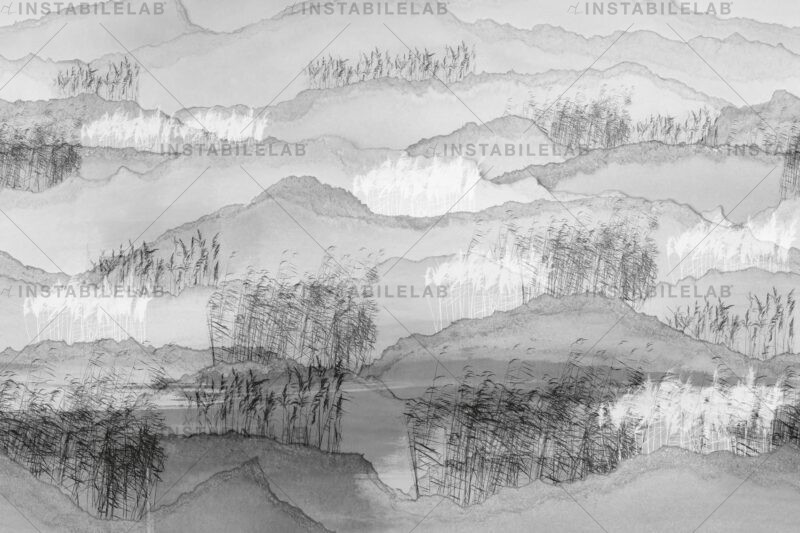 Dylan Naturtapete mit abstrakter Landschaft aus dem Avenue Instabilelab Katalog. 