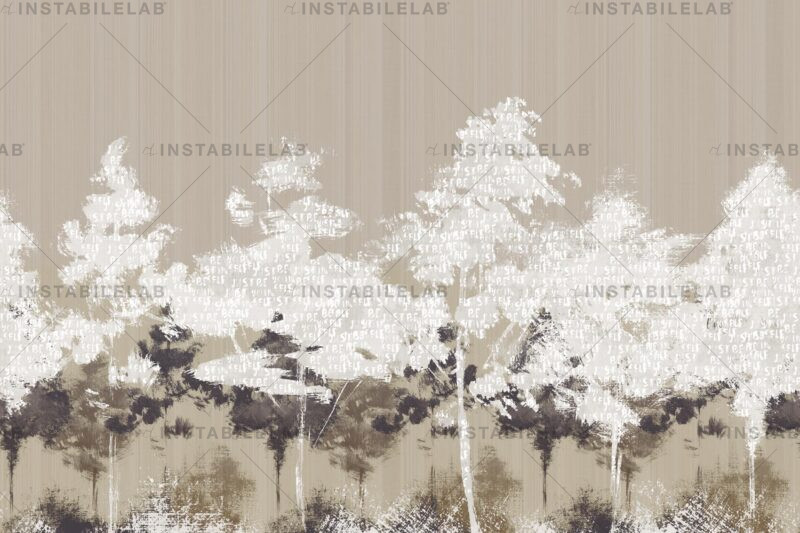 Midori, eine künstlerische Landschaftstapete mit Naturmotiven aus dem Avenue Instabilelab-Katalog.