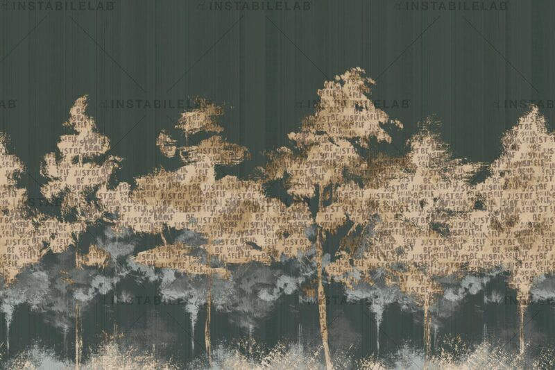 Midori, eine künstlerische Landschaftstapete mit Naturmotiven aus dem Avenue Instabilelab-Katalog.