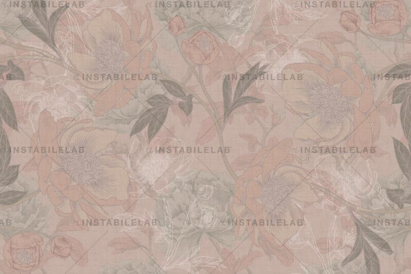 Papier peint floral Olivier avec des feuilles du catalogue Avenue Instabilelab.