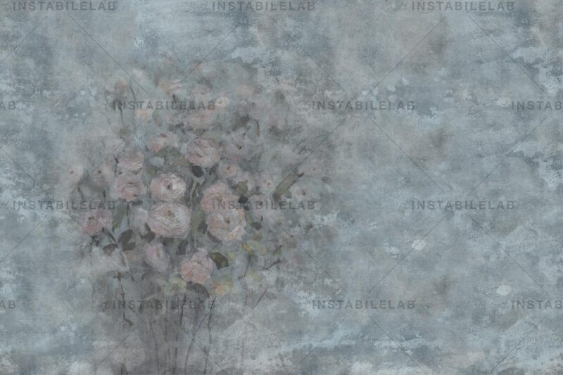 Papier peint Verena sur le thème de la nature avec des fleurs et des matériaux du catalogue Avenue Instabilelab.