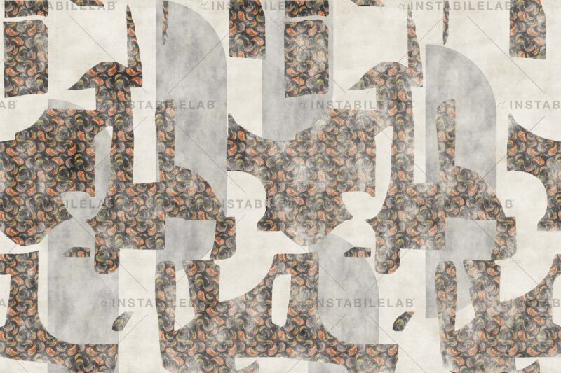 Zeffiro abstrakte, farbenfrohe und unverwechselbare Tapete aus dem Avenue Instabilelab Katalog.