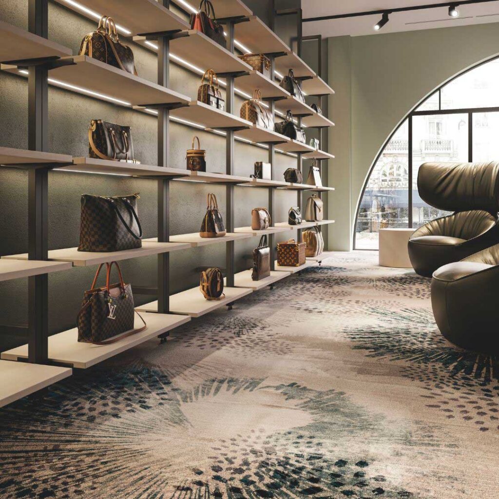 Alfombra luxury Carpetia Royal de Instabilelab para boutique e interiorismo exclusivo