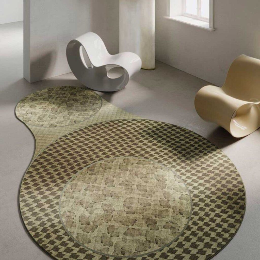 Alfombra moderna CarpetiaLAB de Instabilelab con diseño geométrico para salón contemporáneo
